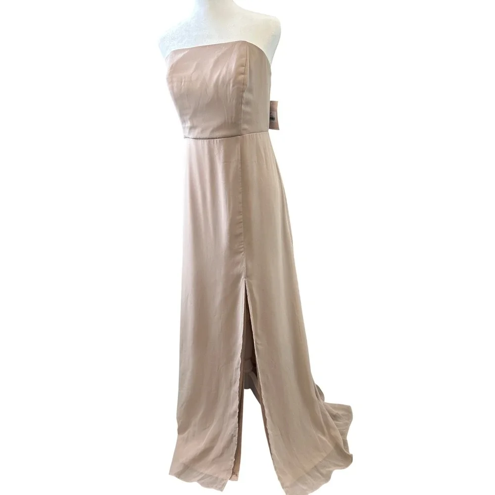 Birdy Grey Chris Prom Bridesmaid Evening Formal Dress in Taupe XL NEW - Picture 3 of 10